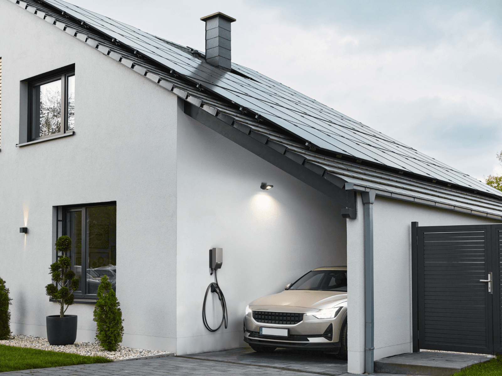 Wallbox als Beispiel für PV-Überschussladen mit einer Solaranlage